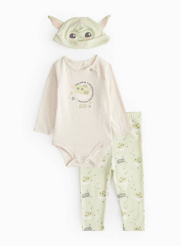 Star Wars Yoda Printed Bodysuit Set 3-6 months
